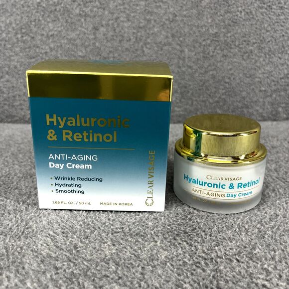 Clear Visage Hyaluronic & Retinil Anti-Aging Day Cream 1.69 fl oz New in Box - Picture 1 of 11